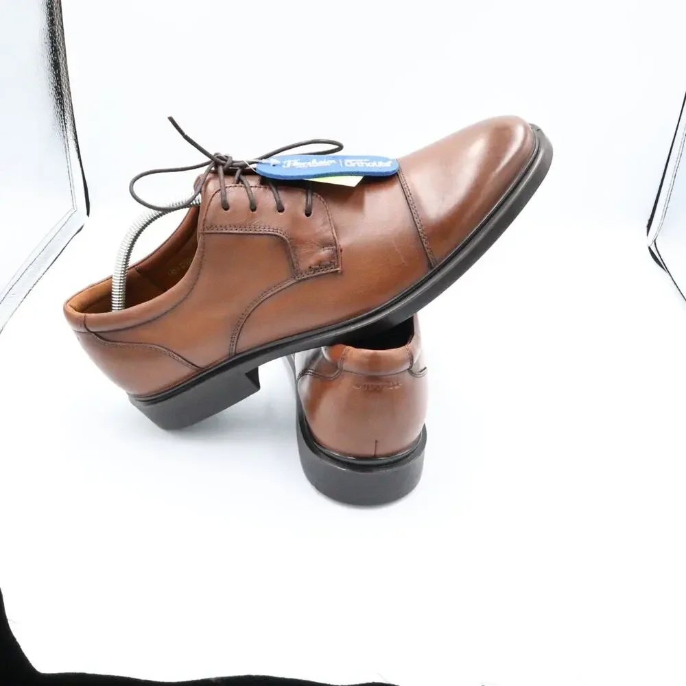 Florsheim Forecast 12191 Men's Size 11M Brown Leather Waterproof Cap Toe Oxford